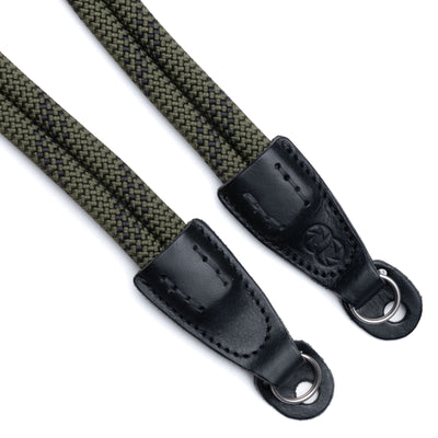 Leather ends of Double Rope Strap with steel ring and COOPH embossing  