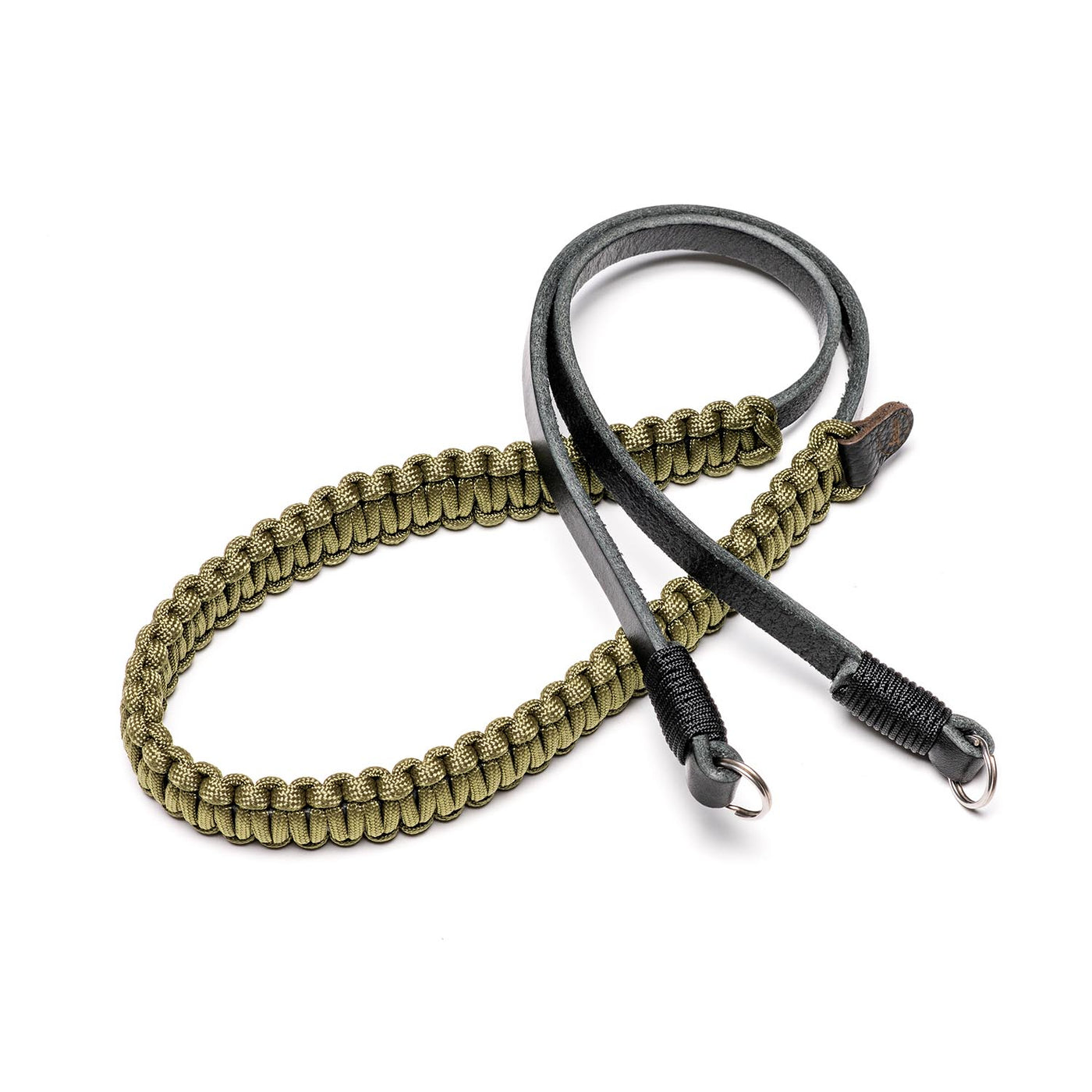 Olive Leica Paracord Strap in a loop 