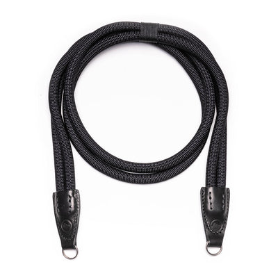 Leica Double Rope Strap arranged in a loop with steel ring ##blackring