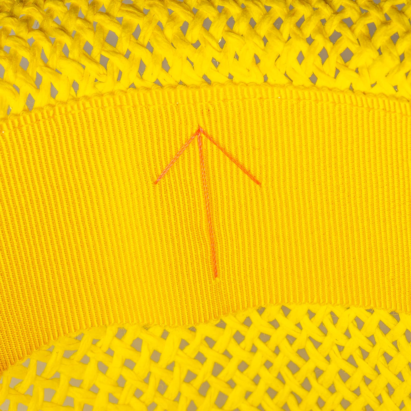 Arrow graphic inside hat  
