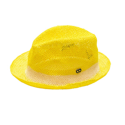 Yellow photogropher hat on a white background 