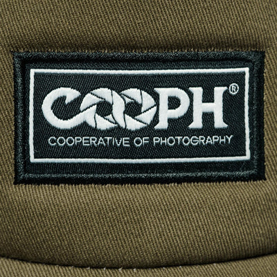 stitched-on COOPH label 