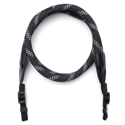 Double Rope Camera Strap in a loop with webbing ends ##duotonecharcoalso