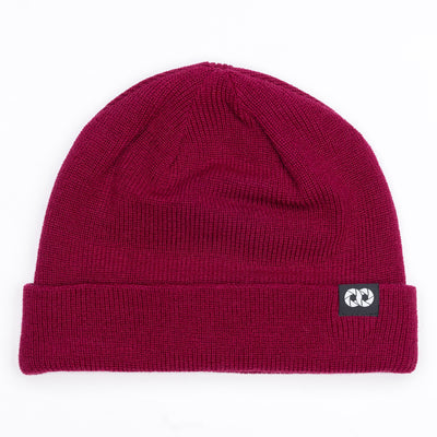 Berry beanie with cooph logo on a white background 