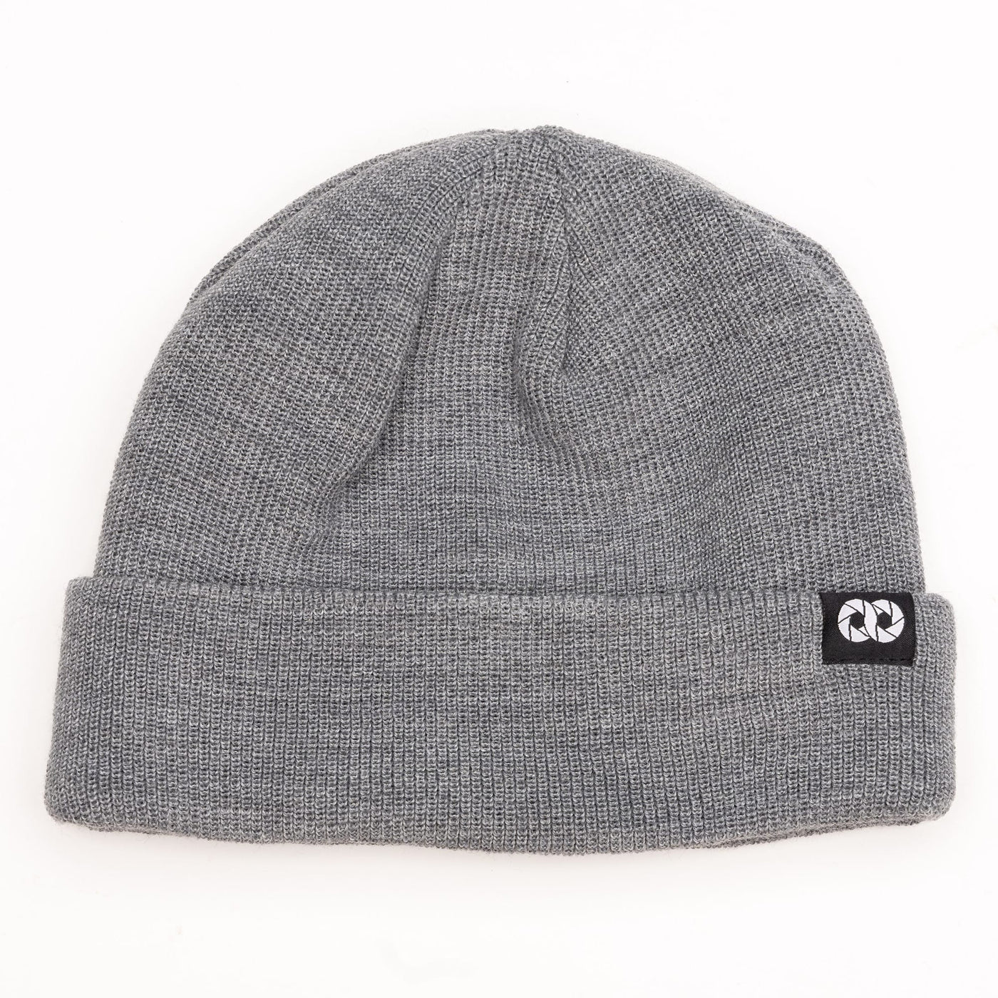 Gray edc beanie with cooph logo on a white background 