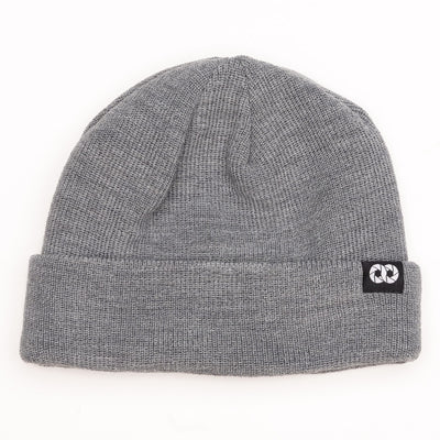 Gray edc beanie with cooph logo on a white background 