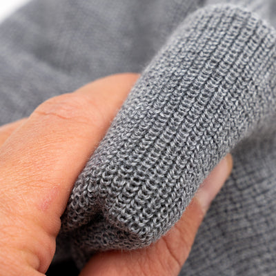 Close-up of granite edc beanie 