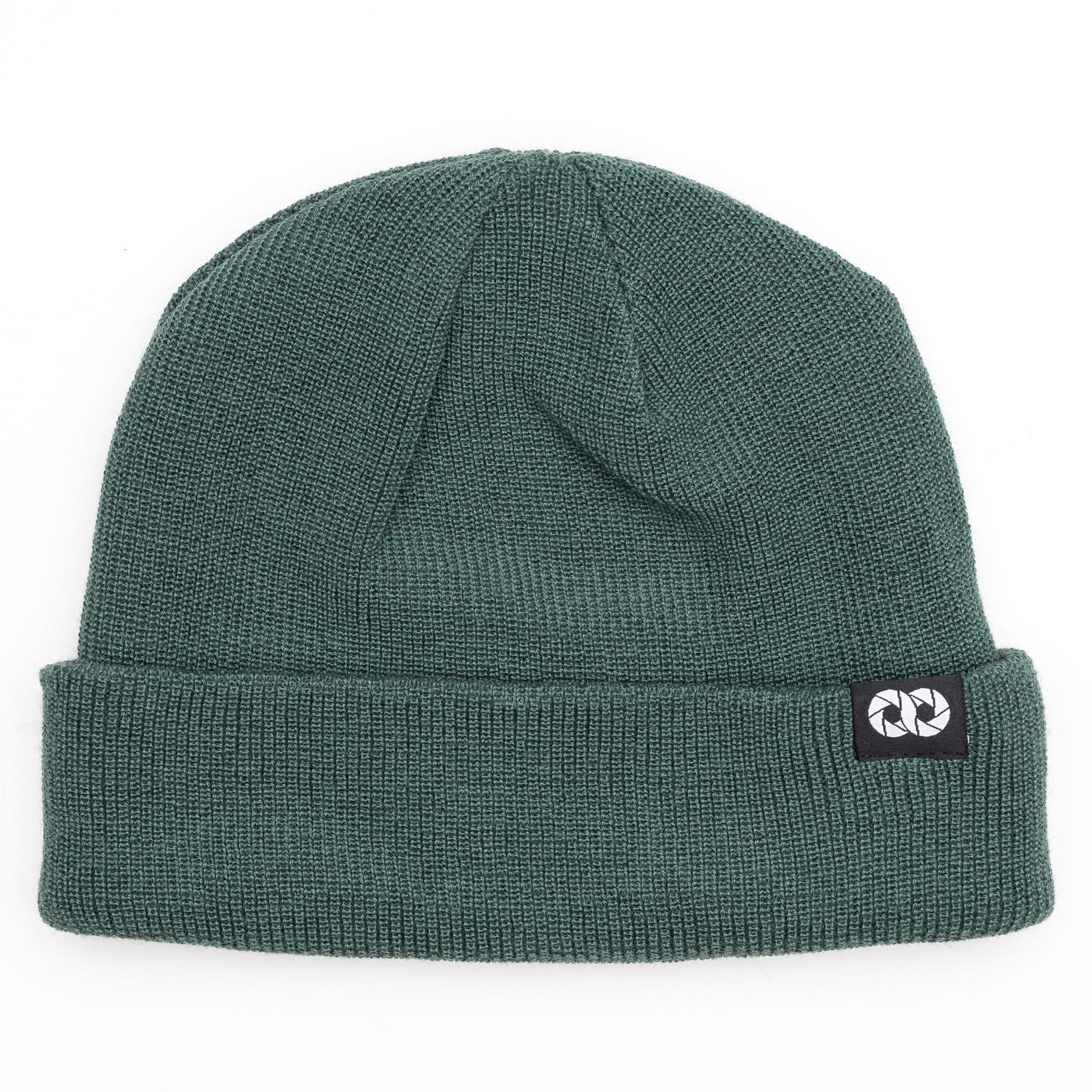 Moss edc beanie with cooph logo on a white background 