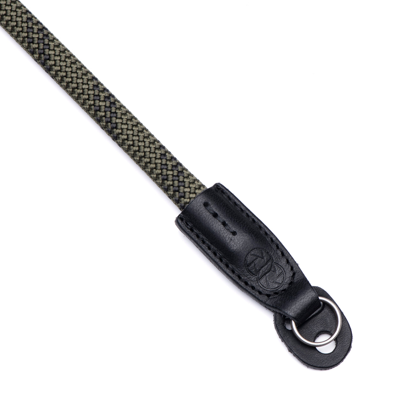  Leather ends of rope strap with steel ring and COOPH embossing 