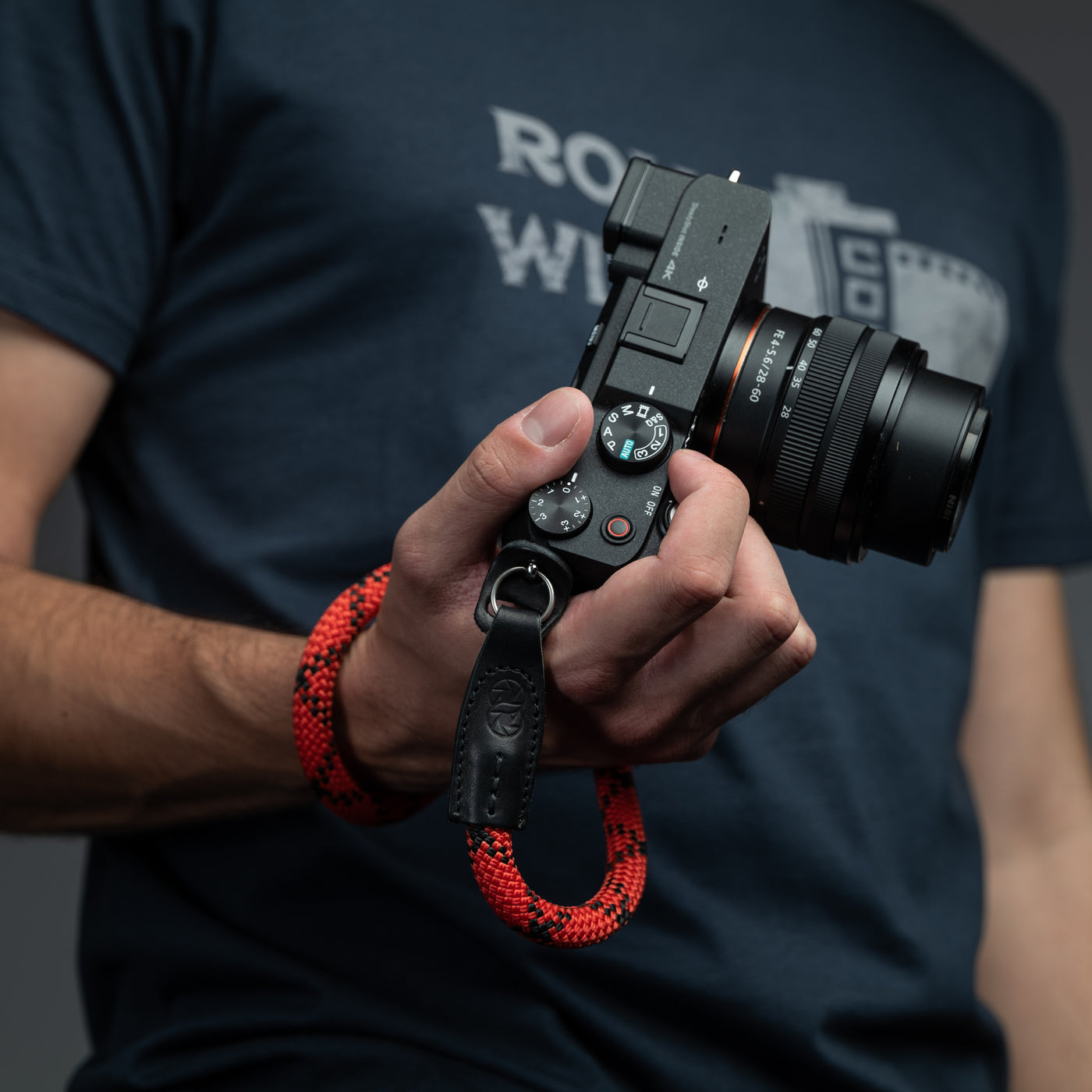 Photographer using Sony camera with COOPH Rope Hand Strap 