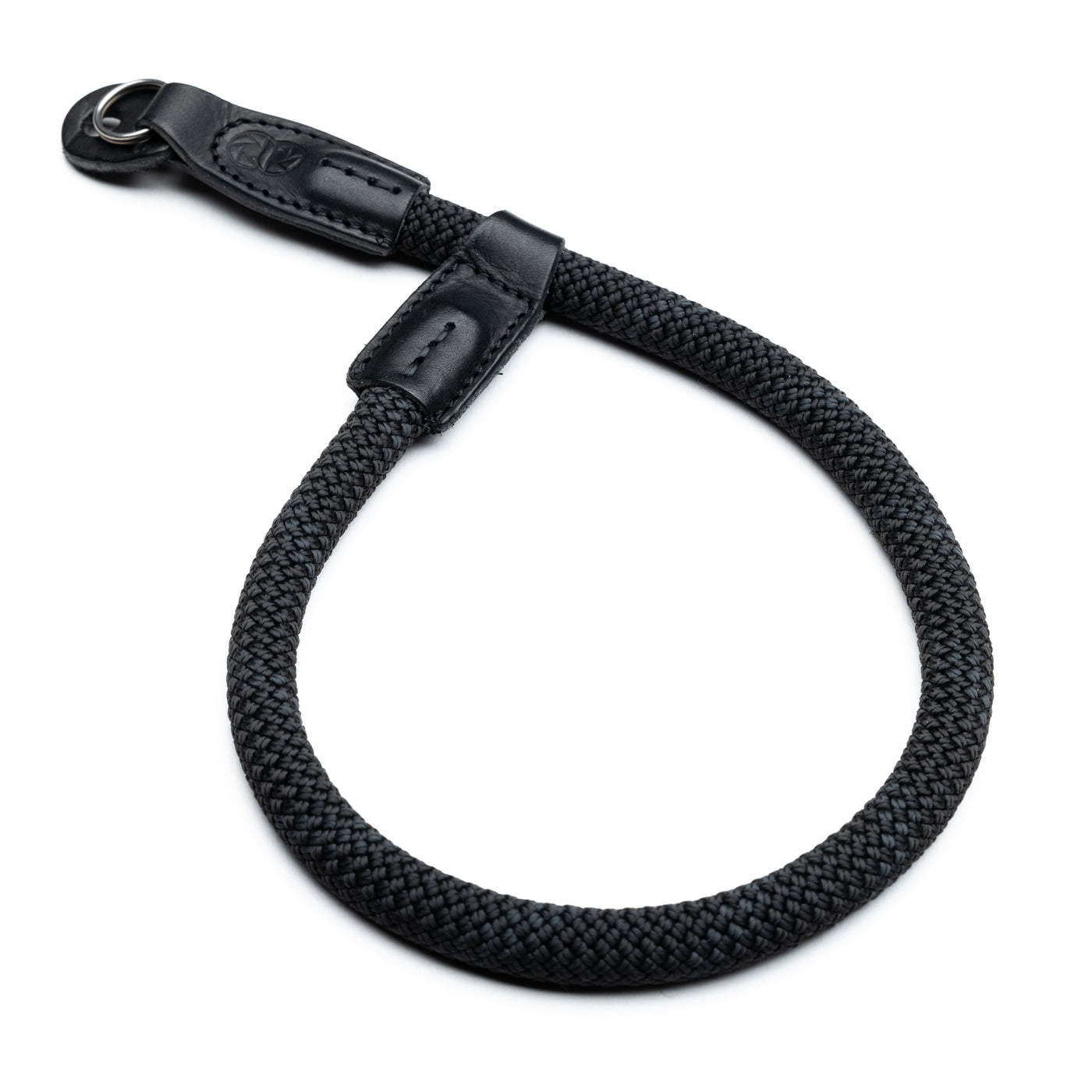 Rope Hand Camera Strap in a loop with metal rings 
