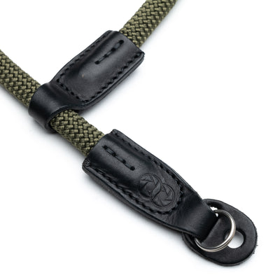 Leather ends of Rope Hand Strap 