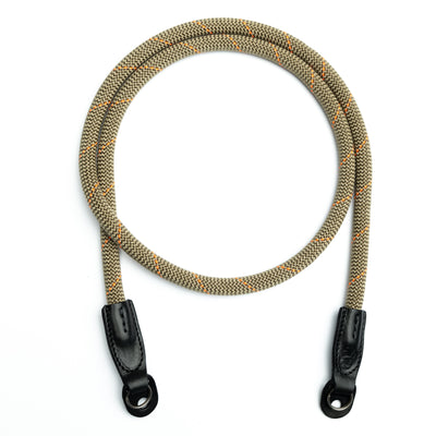 Rope Camera Strap in a loop with metal rings ##orangesagebrushring