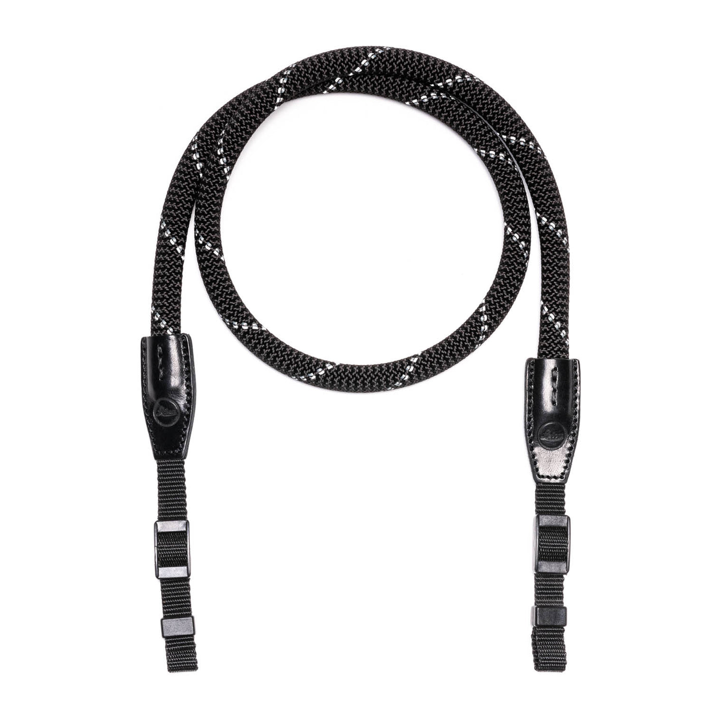 Leica camera strap in a loop with webbing 