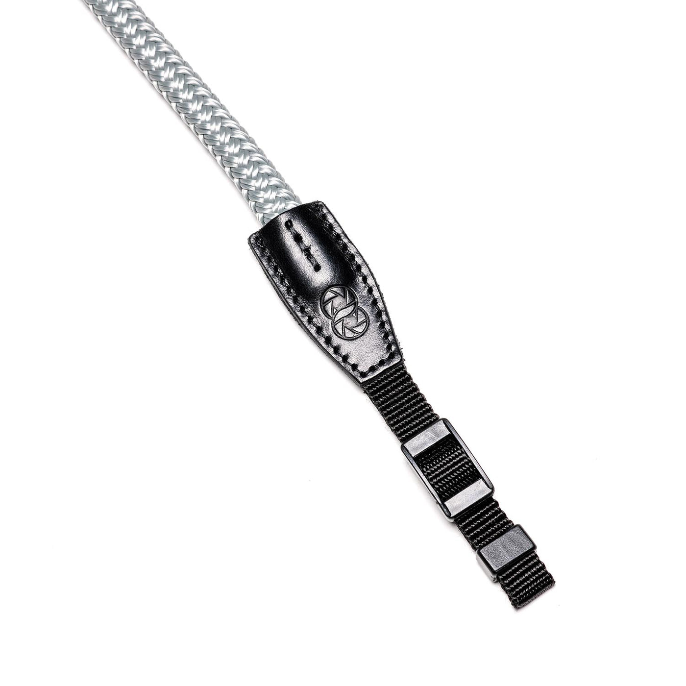 Leather end of rope strap with webbing and COOPH embossing 
