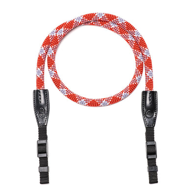 Leica camera strap in a loop with webbing 