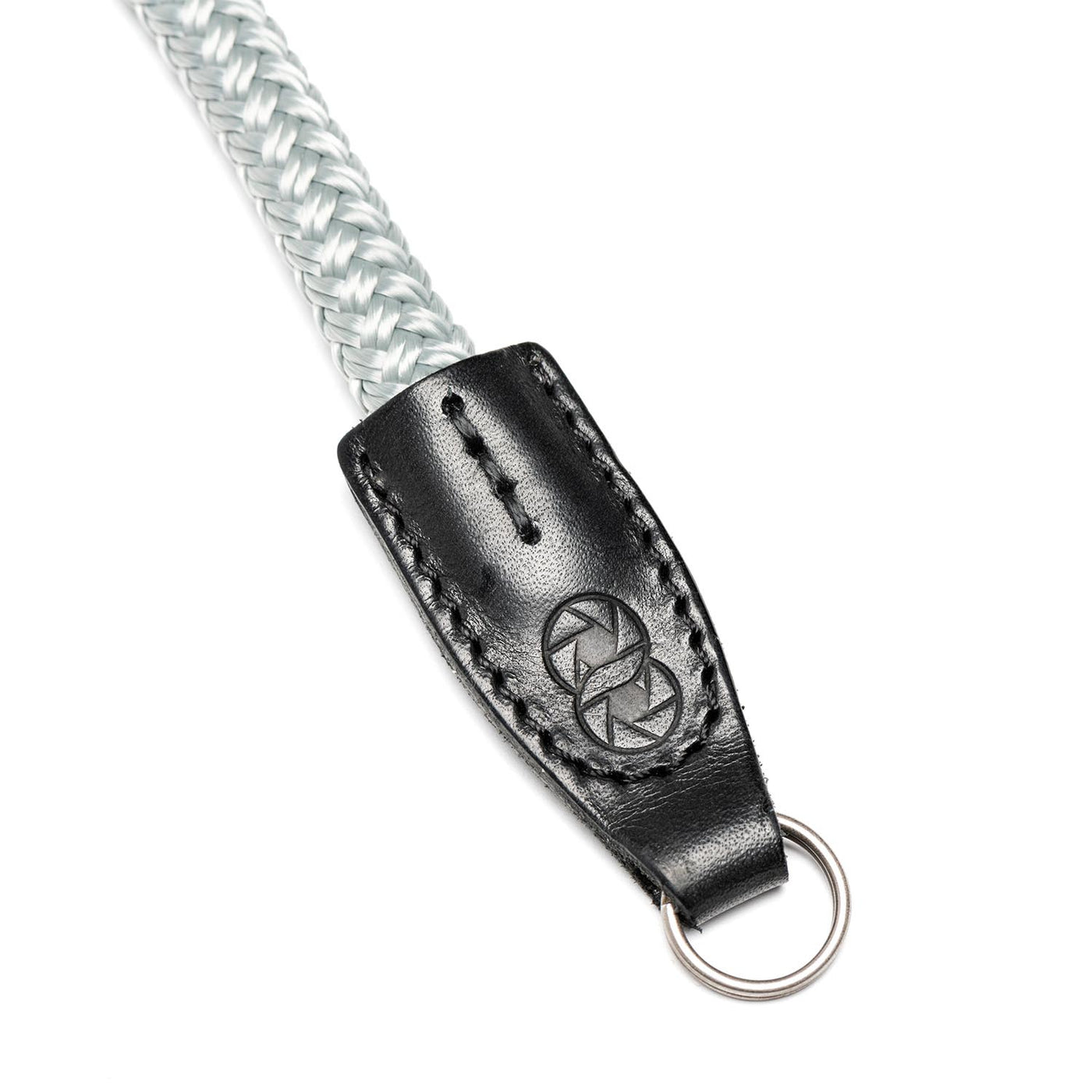 Leather end of rope strap with steel ring and COOPH embossing 