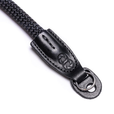 Leather ends of rope strap with steel ring and COOPH embossing  