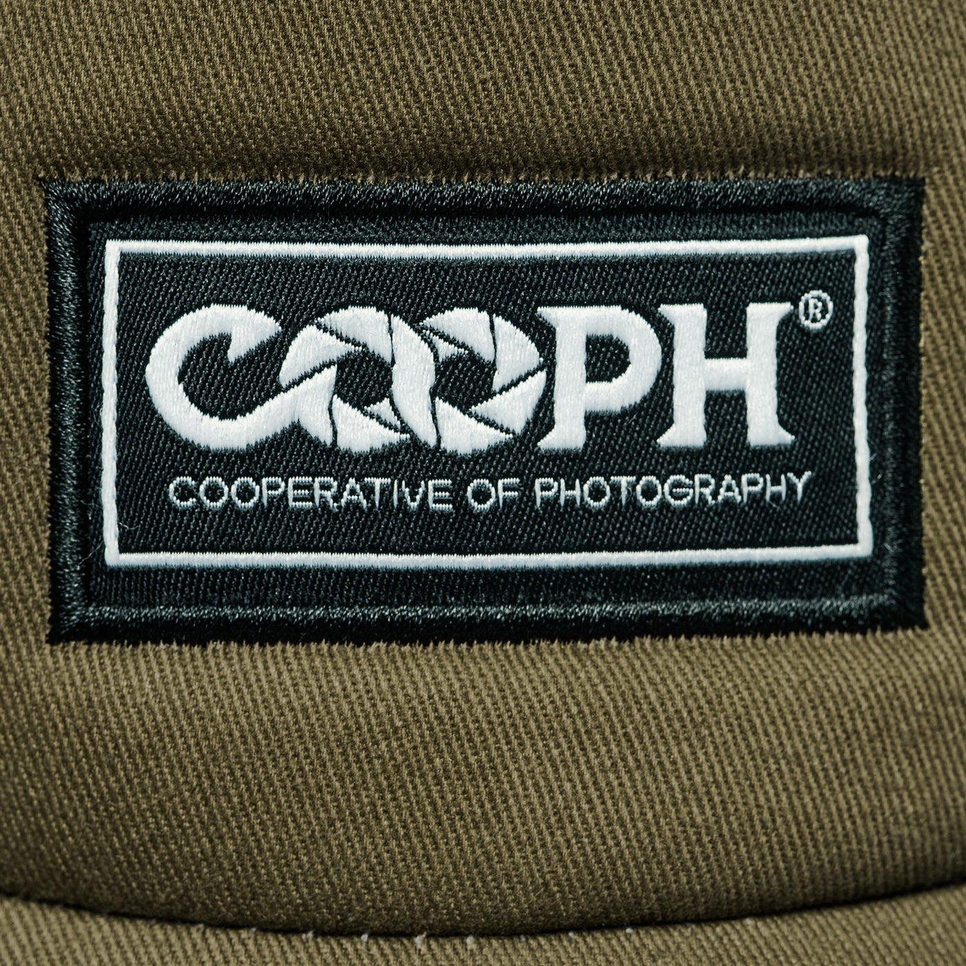 stitched-on COOPH label 